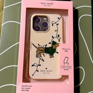 Kate Spade New York - Claude Dachshund Dog Holiday Lights iPhone 13 Pro case
